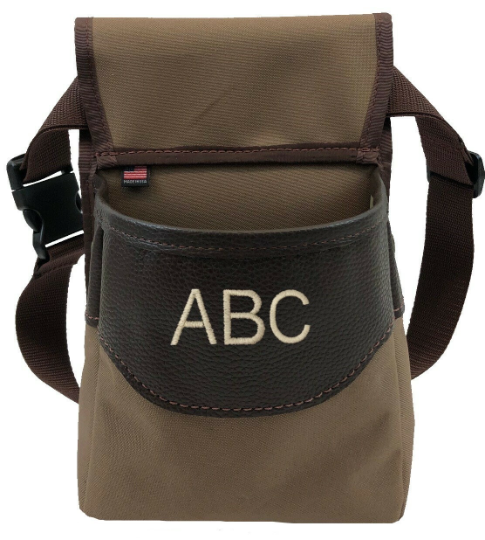 Canvas & Leather Shotgun Shell Pouch - Midi Double