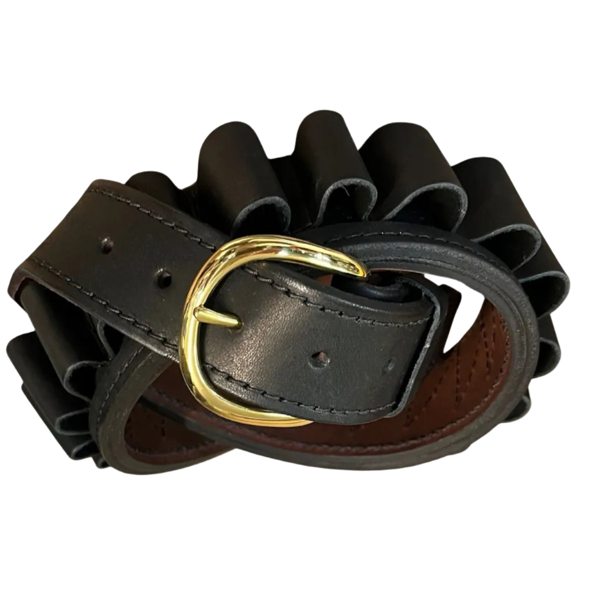Leather 12 / 20 / 28 / 410 Ga Shotgun Shell Ammo Belt 1 1/2" - 25 Cartridges