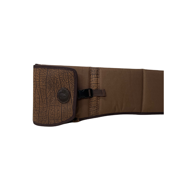 Cape Buffalo Hide & Canvas Shotgun Sleeves 50" / 52" / 54" - Brown or Black