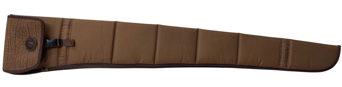 Cape Buffalo Hide & Canvas Shotgun Sleeves 50" / 52" / 54" - Brown or Black