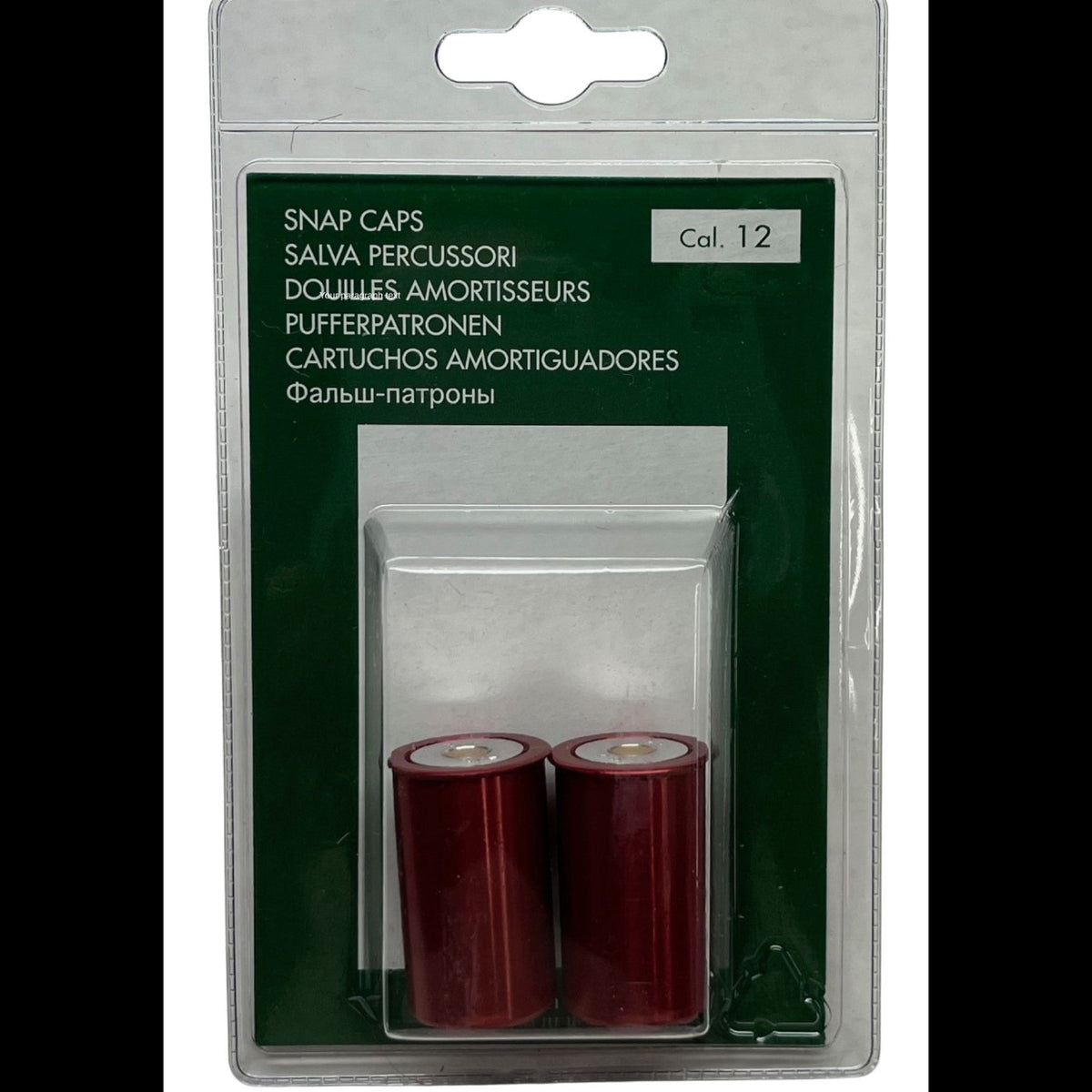Snap Caps 12ga PAIR ANODIZED ALUMINUM Red - Training / Dummy Rounds