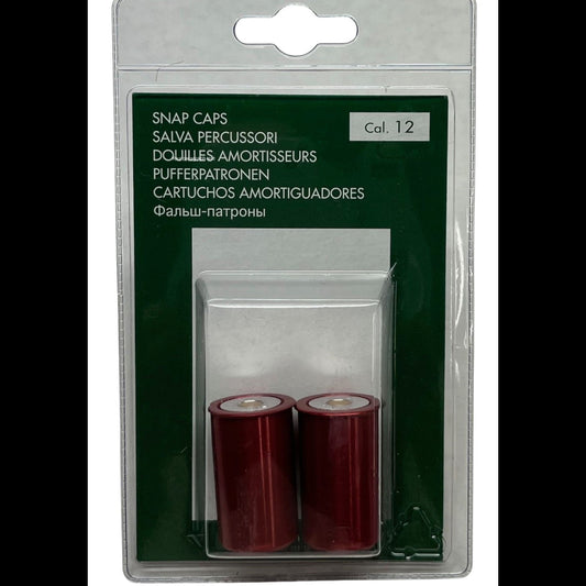Snap Caps 12ga PAIR ANODIZED ALUMINUM Red - Training / Dummy Rounds