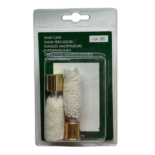 Brass Wool Mop 20ga PAIR Snap Caps - Training / Dummy Rounds