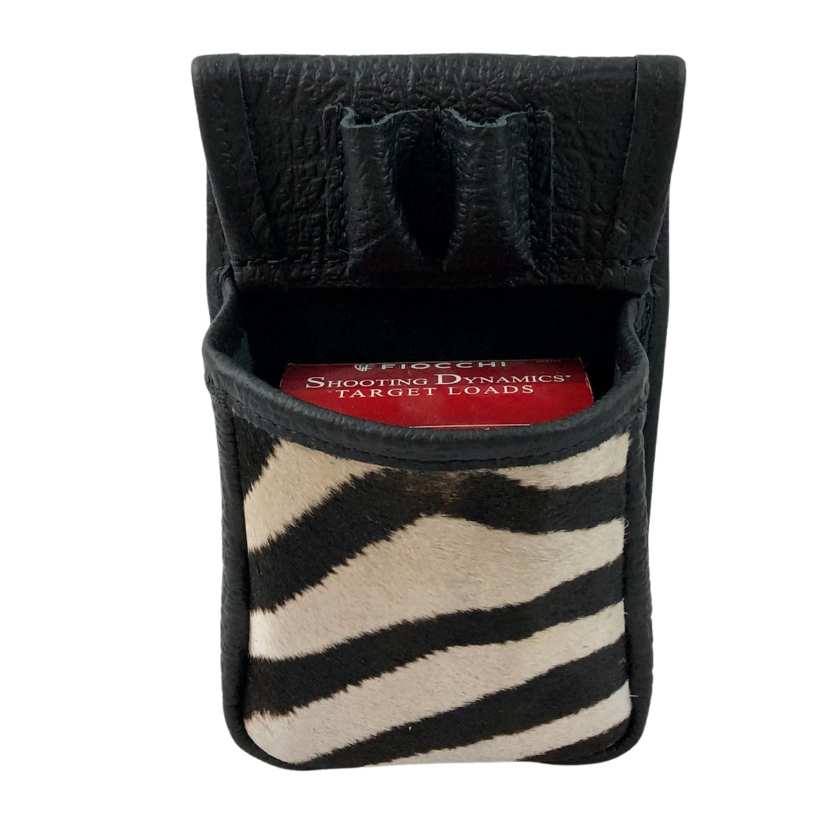 Zebra Hide Single Box shotgun shell sporting clay / skeet / trap pouch