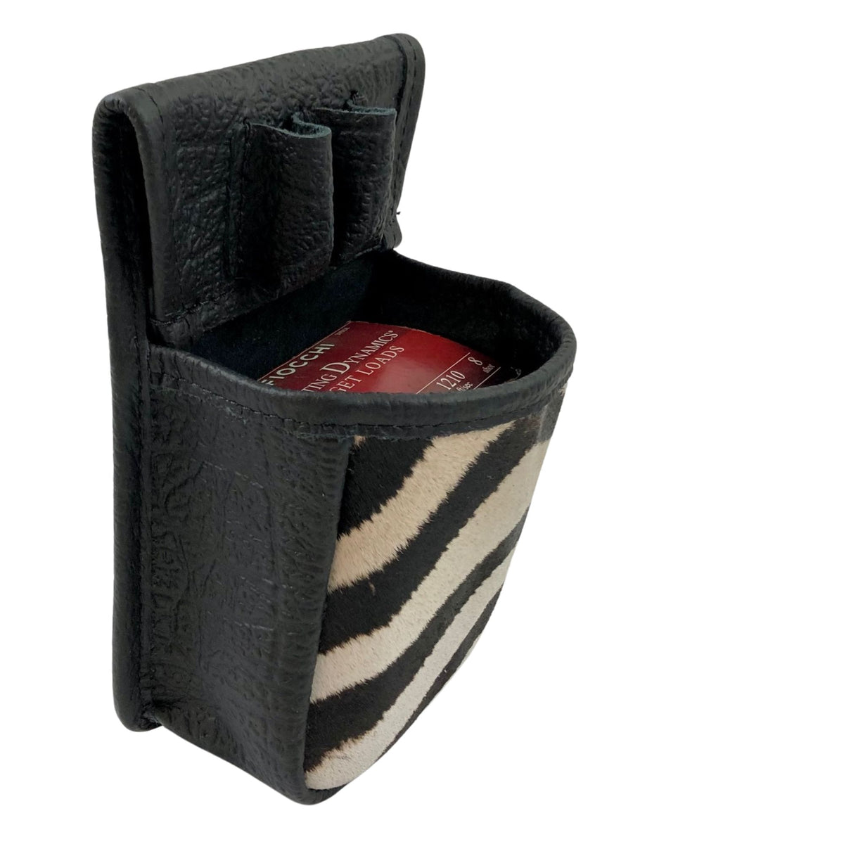 Zebra Hide Single Box shotgun shell sporting clay / skeet / trap pouch